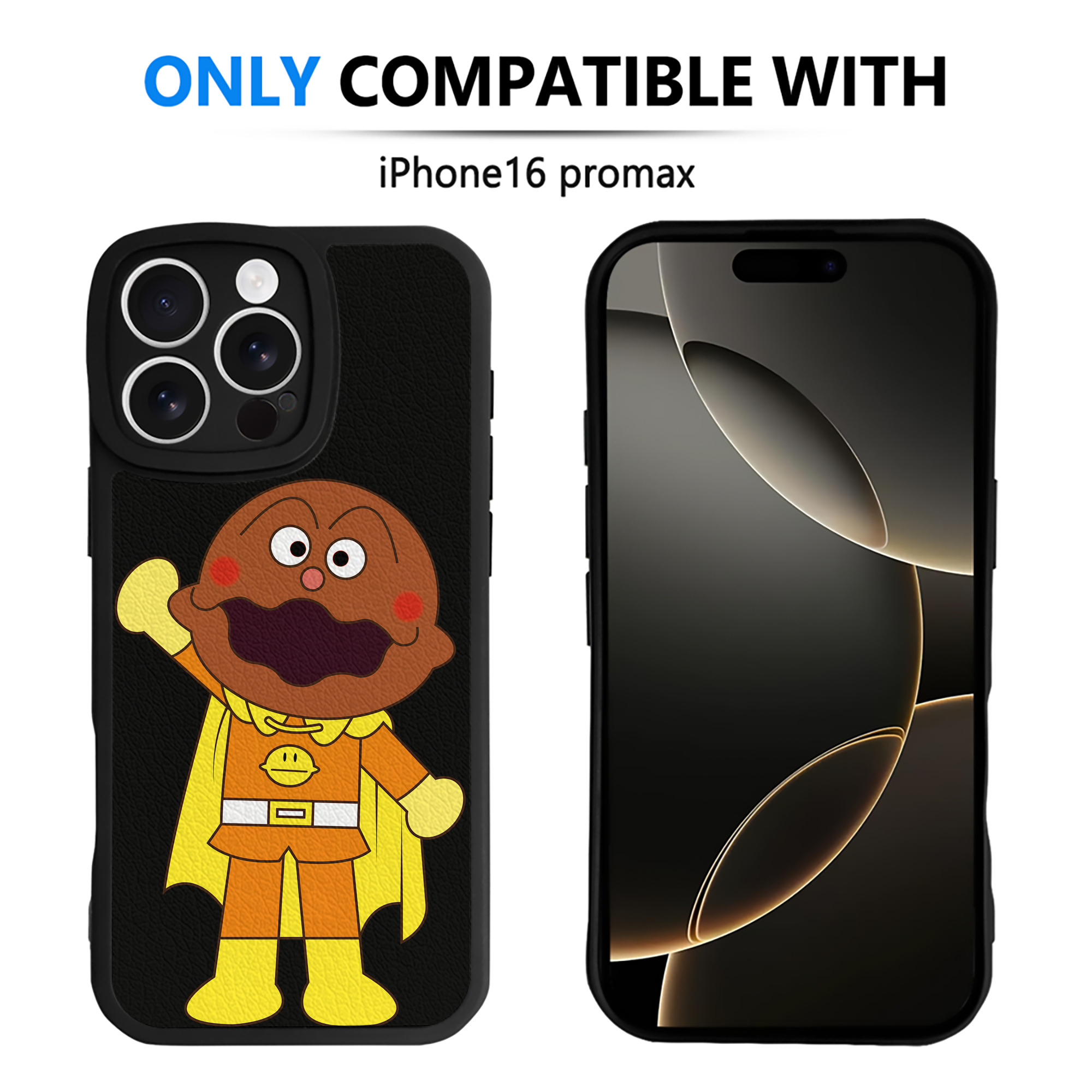 （画像用） アンパンマン Anpanman 【iPhone 16シリーズ対応】シリコンスマホケース（レザー調） 材質：シリコン